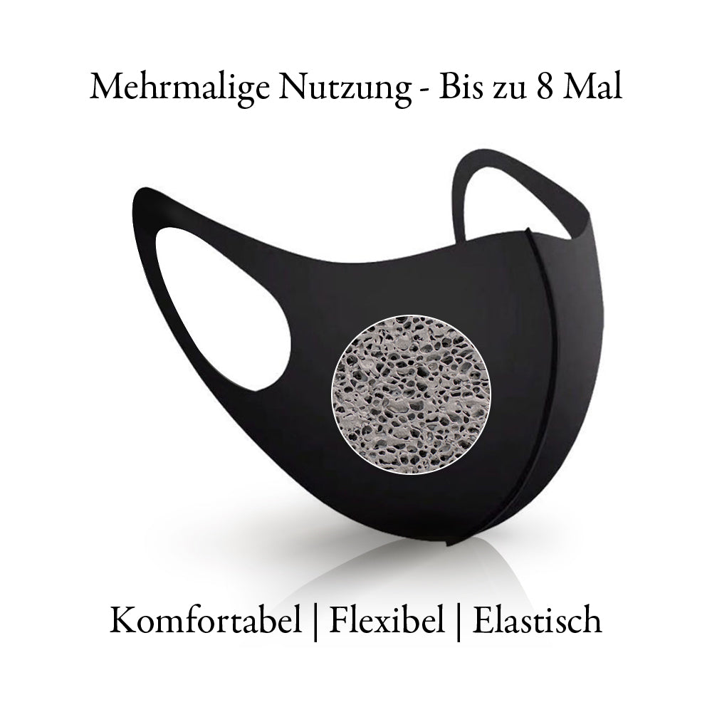 10er Mundschutzmasken aus Eis Seide schwarz - Shabo Cosmetics GmbH